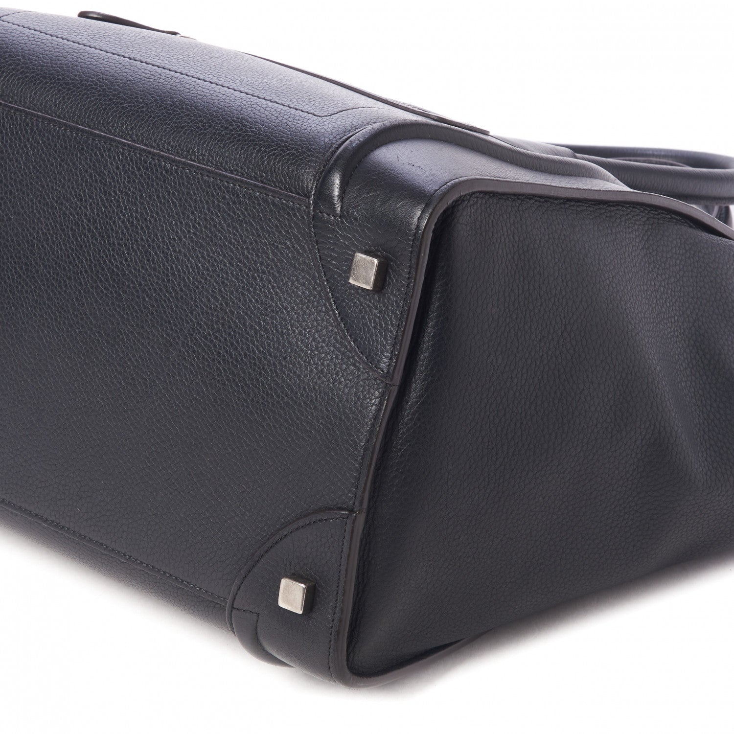 Celine Drummed Calfskin Mini Luggage Black 5 of 10