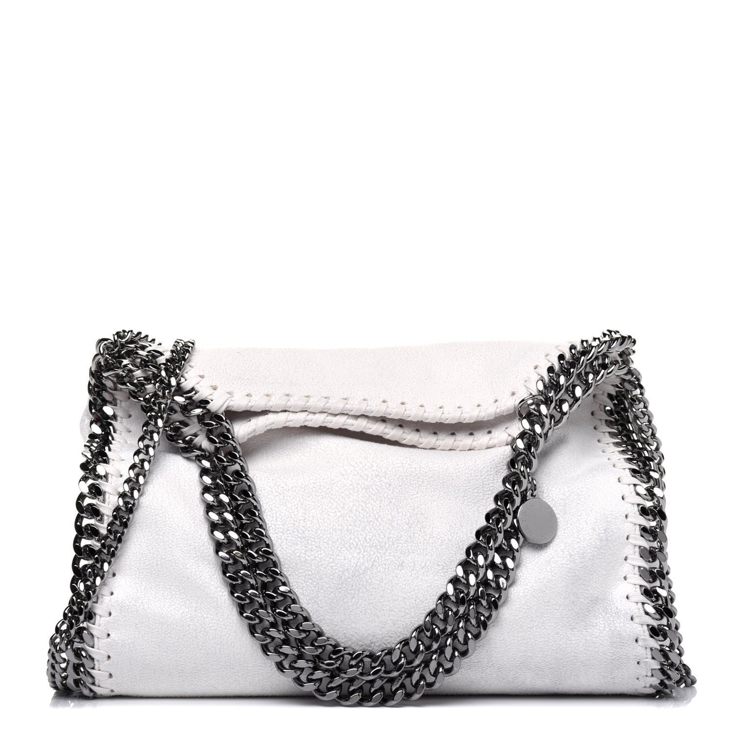 Shaggy Deer Mini Falabella Fold Over Tote Chalk