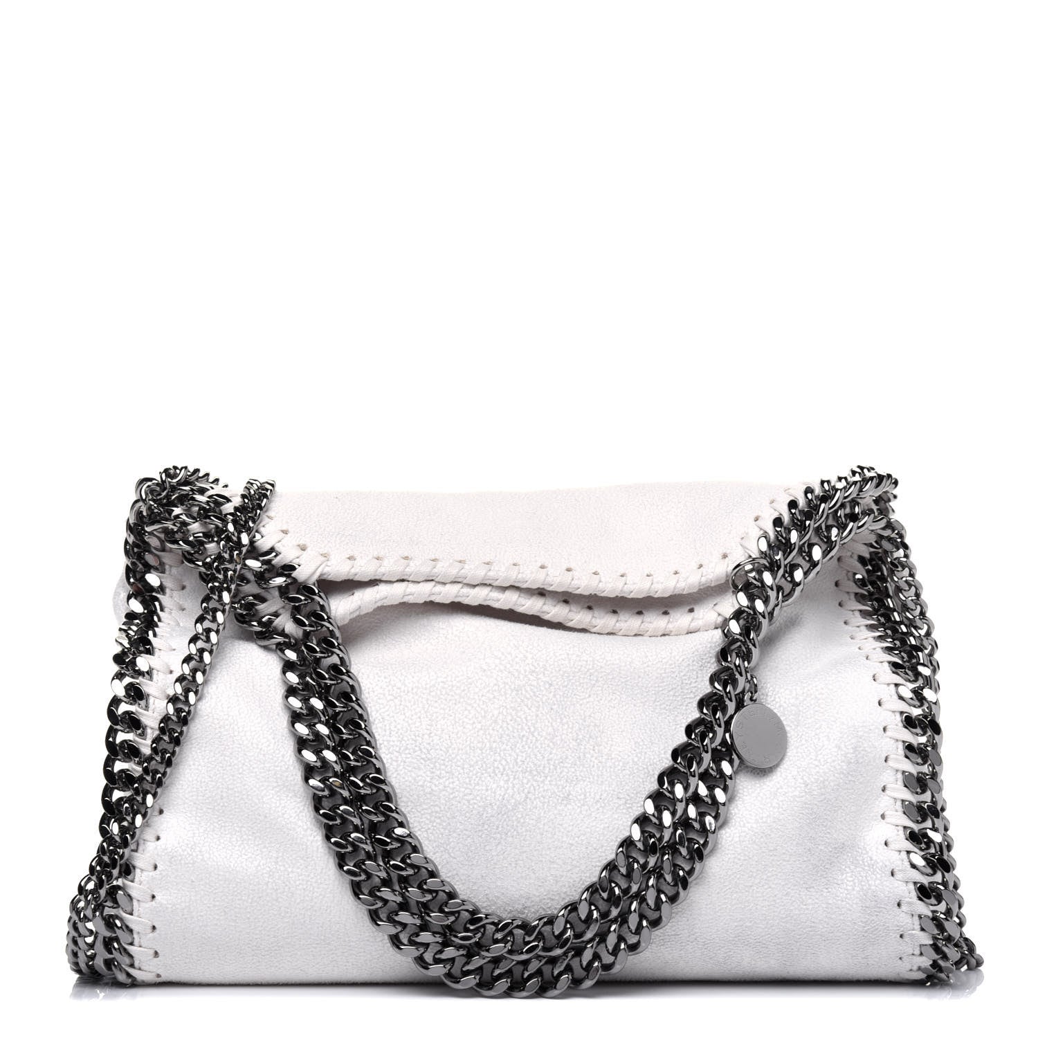 Stella McCartney Shaggy Deer Mini Falabella Fold Over Tote Chalk 1 of 13