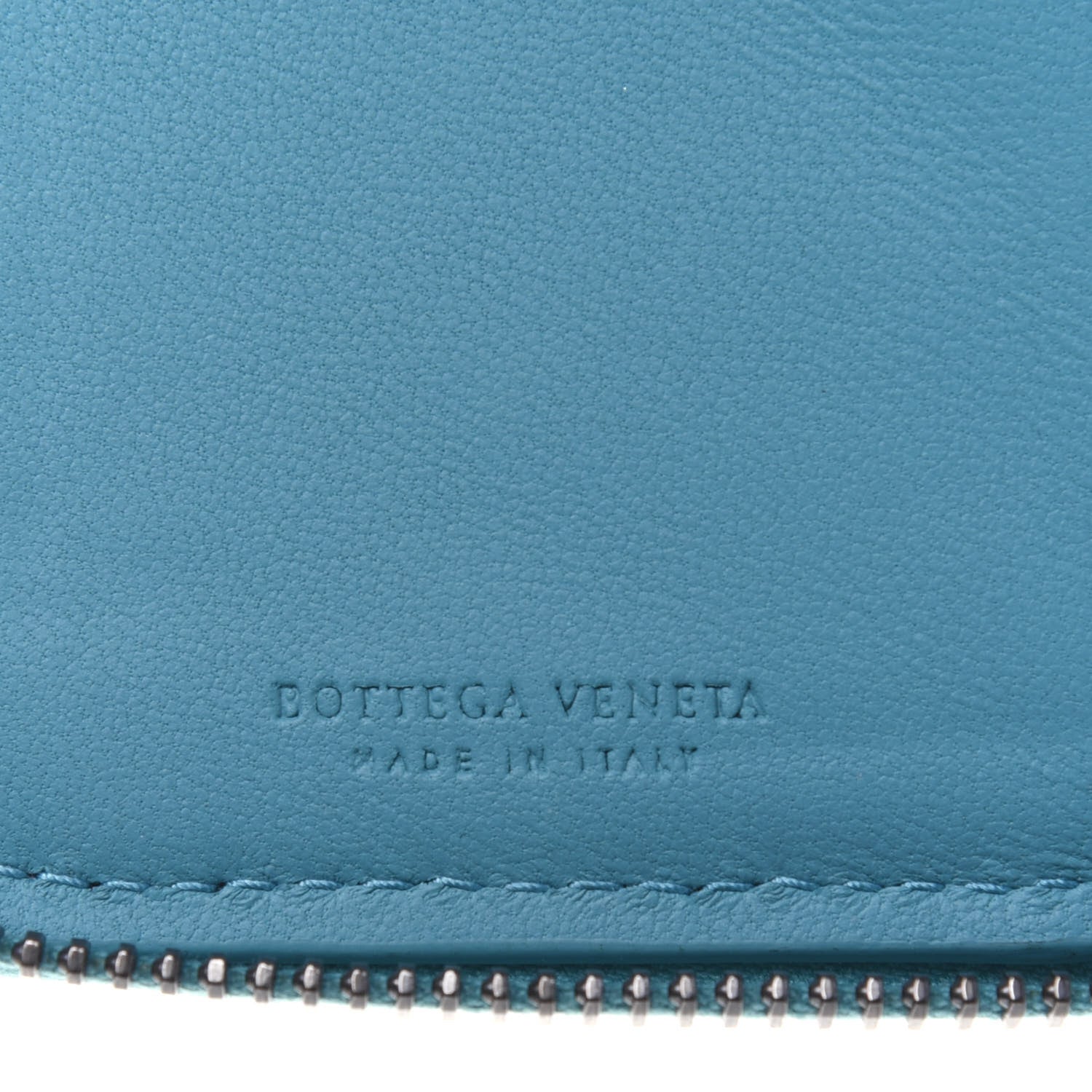 Bottega Veneta Nappa Intrecciato Zip Around Wallet Turquoise 6 of 14