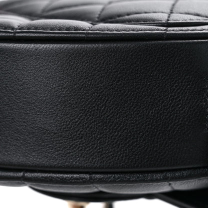 Chanel Lambskin Quilted CC In Love Heart Clutch With Chain Black 10 of 14