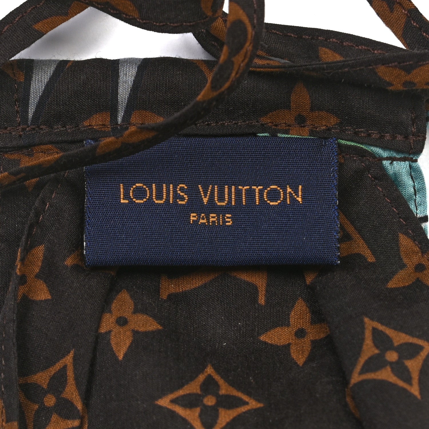 Louis Vuitton Cotton Silk Monogram LV Friends Face Mask Brown 4 of 4
