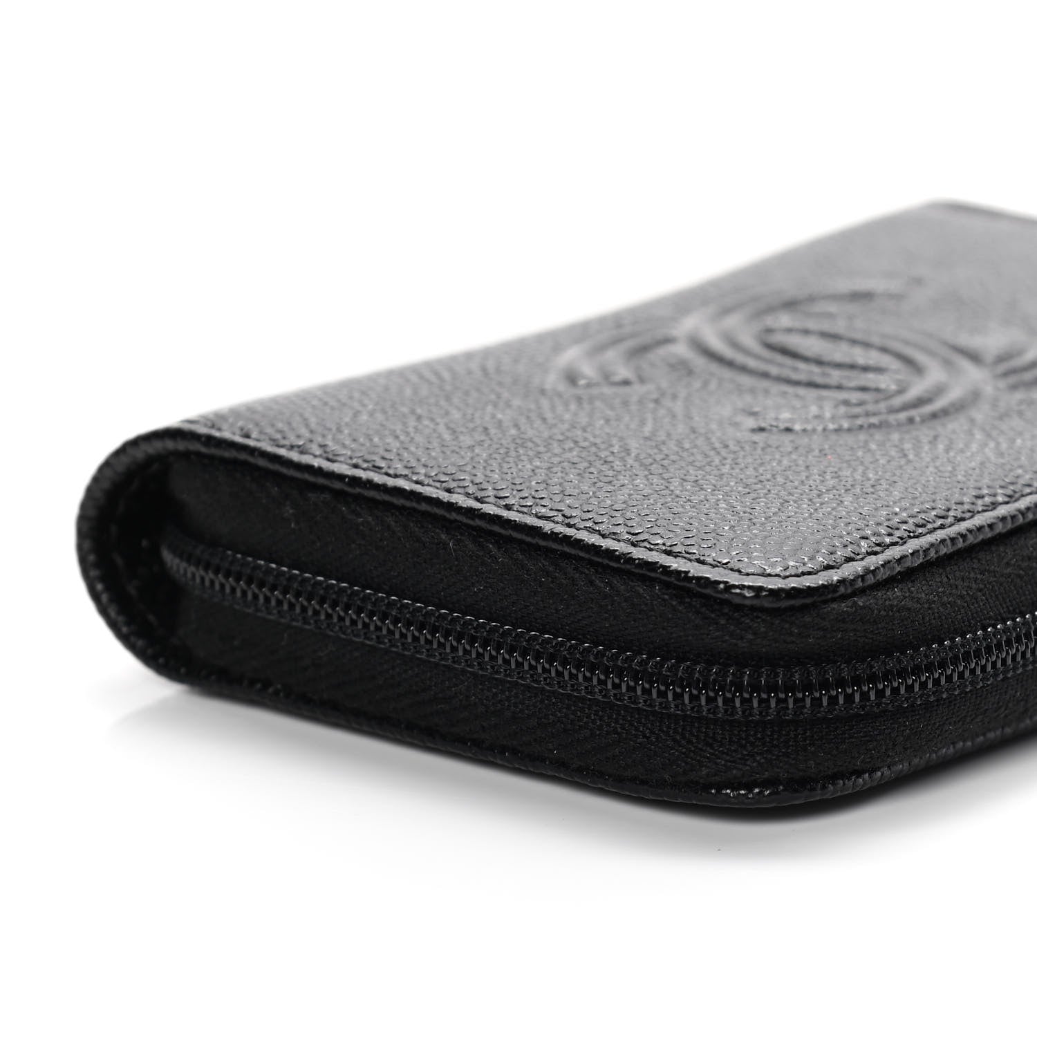 Chanel Caviar Timeless CC Zip Around Coin Purse Black 11 of 12