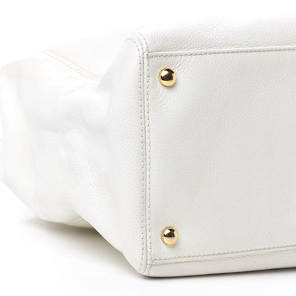 Chanel Calfskin Cerf Executive Shopper Tote White 7 of 16
