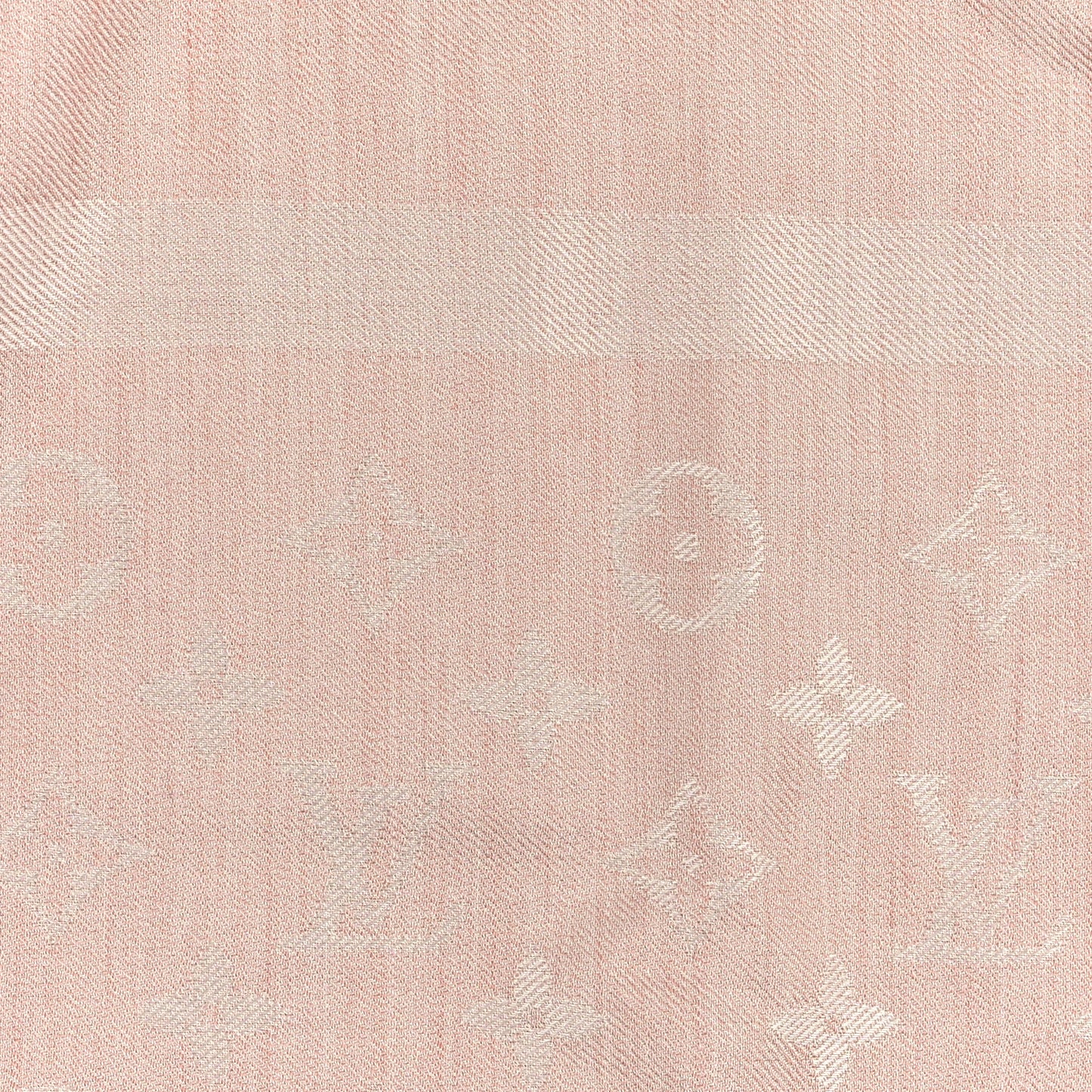 Silk Wool Monogram Denim Shawl Light Pink