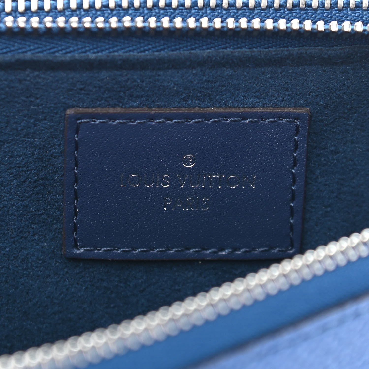 Louis Vuitton Monogram Giant Escale Double Zip Pochette Blue 6 of 9