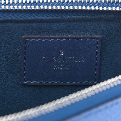 Louis Vuitton Monogram Giant Escale Double Zip Pochette Blue 6 of 9