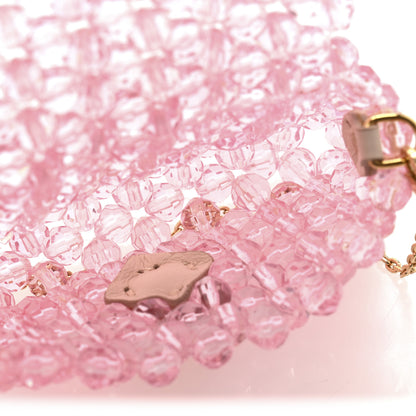 Fendi Enamel Vitello King Beaded Pico Baguette Charm Pink 5 of 10