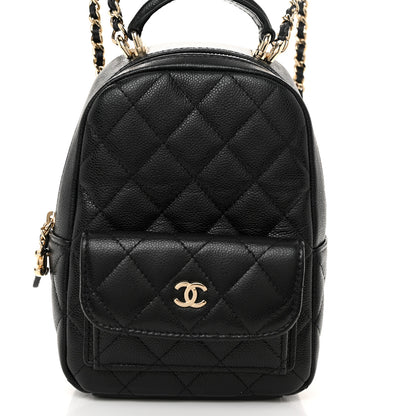 Chanel Caviar Quilted CC Mini Classic Backpack Black 7 of 10