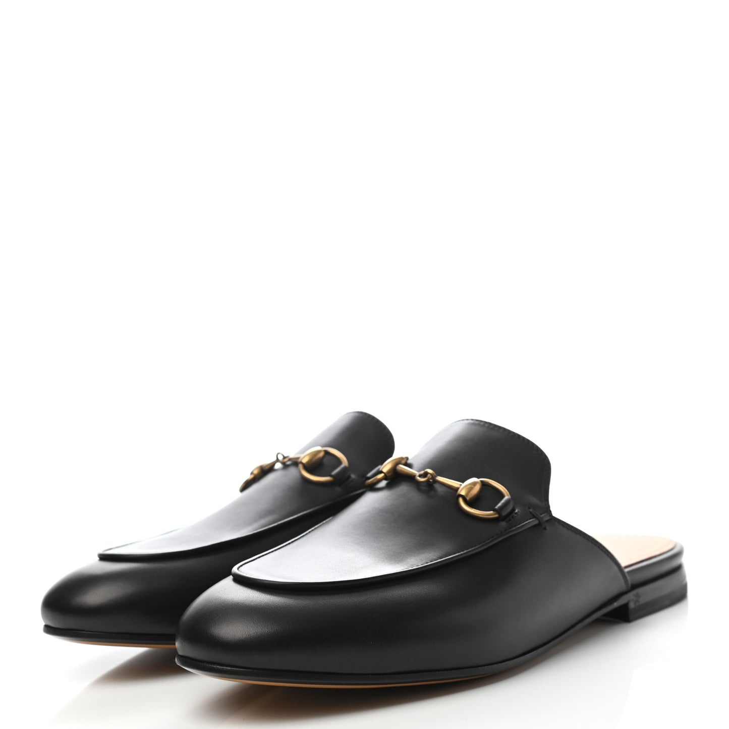 Calfskin Womens Princetown Slippers 36.5 Black