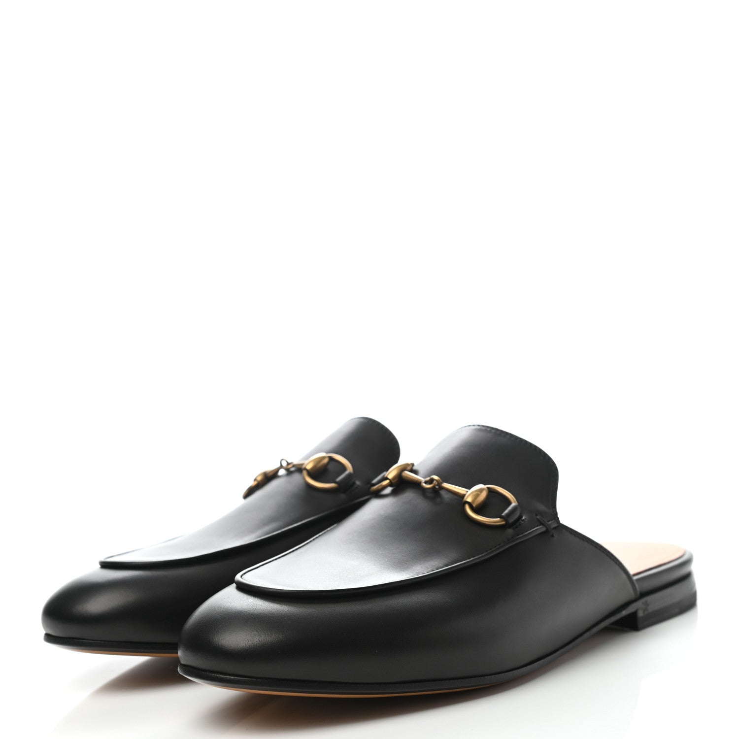 Gucci Calfskin Womens Princetown Slippers 36.5 Black 3 of 8