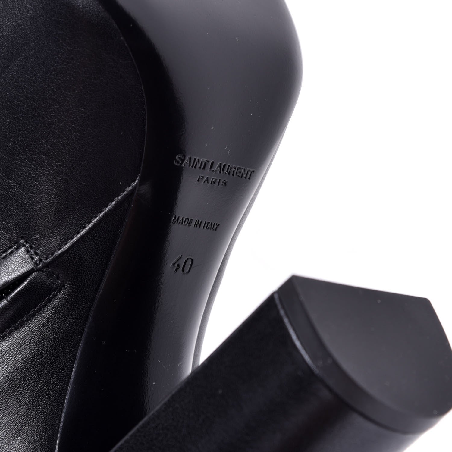 Saint Laurent Calfskin Joplin Buckle Booties 40 Black 6 of 10