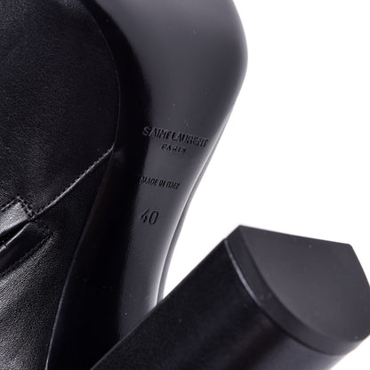 Saint Laurent Calfskin Joplin Buckle Booties 40 Black 6 of 10