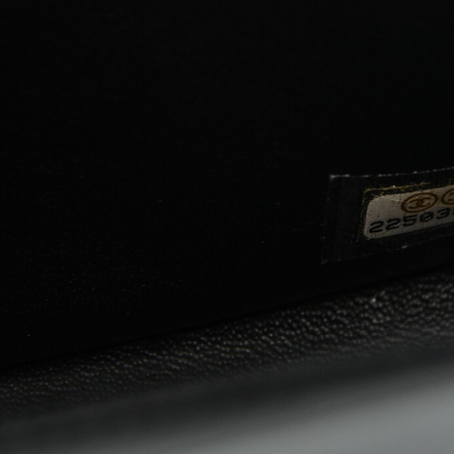 Lambskin Chevron Quilted Mini Square Flap Black