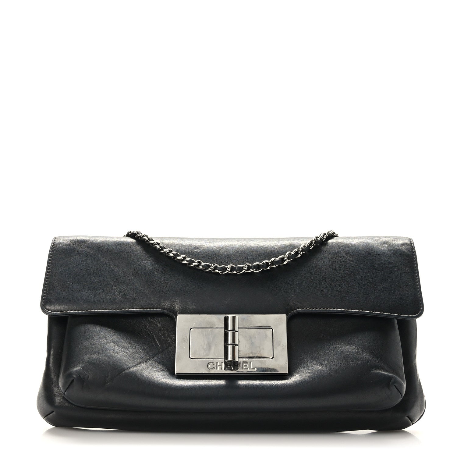 Chanel Lambskin Mademoiselle Lock Flap Pochette Black 1 of 10