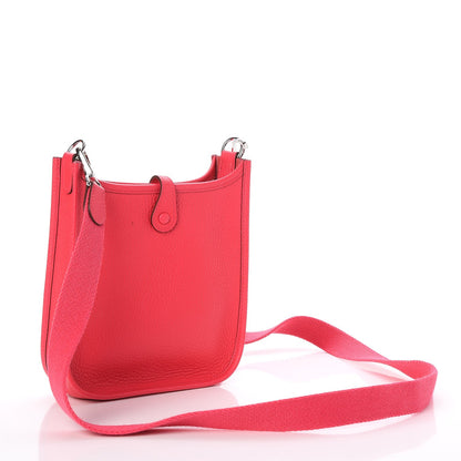 Hermes Taurillon Clemence Evelyne TPM Rose Extreme 3 of 8