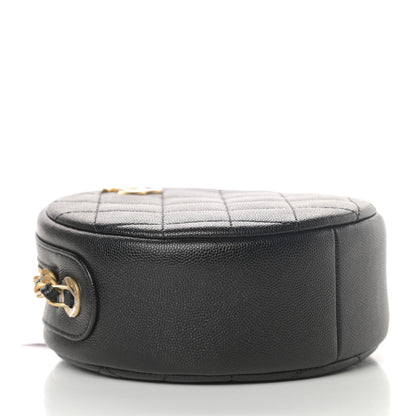 Chanel Caviar Quilted Small Round Bag With Chain Black 4 of 10