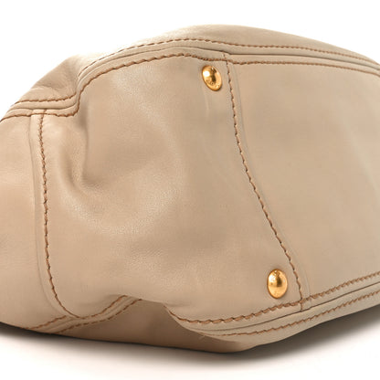 Prada Calfskin Medium Tote Beige 8 of 9