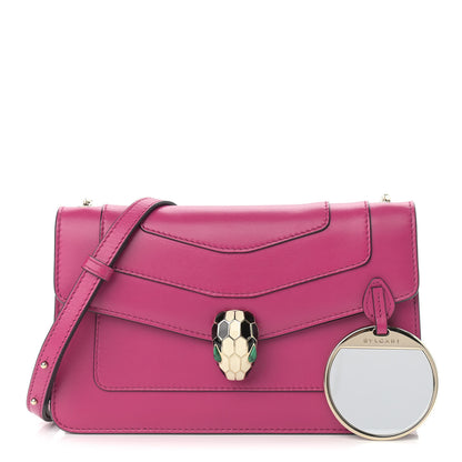 Bulgari Calfskin Serpenti Forever Crossbody Bag Plum 1 of 10