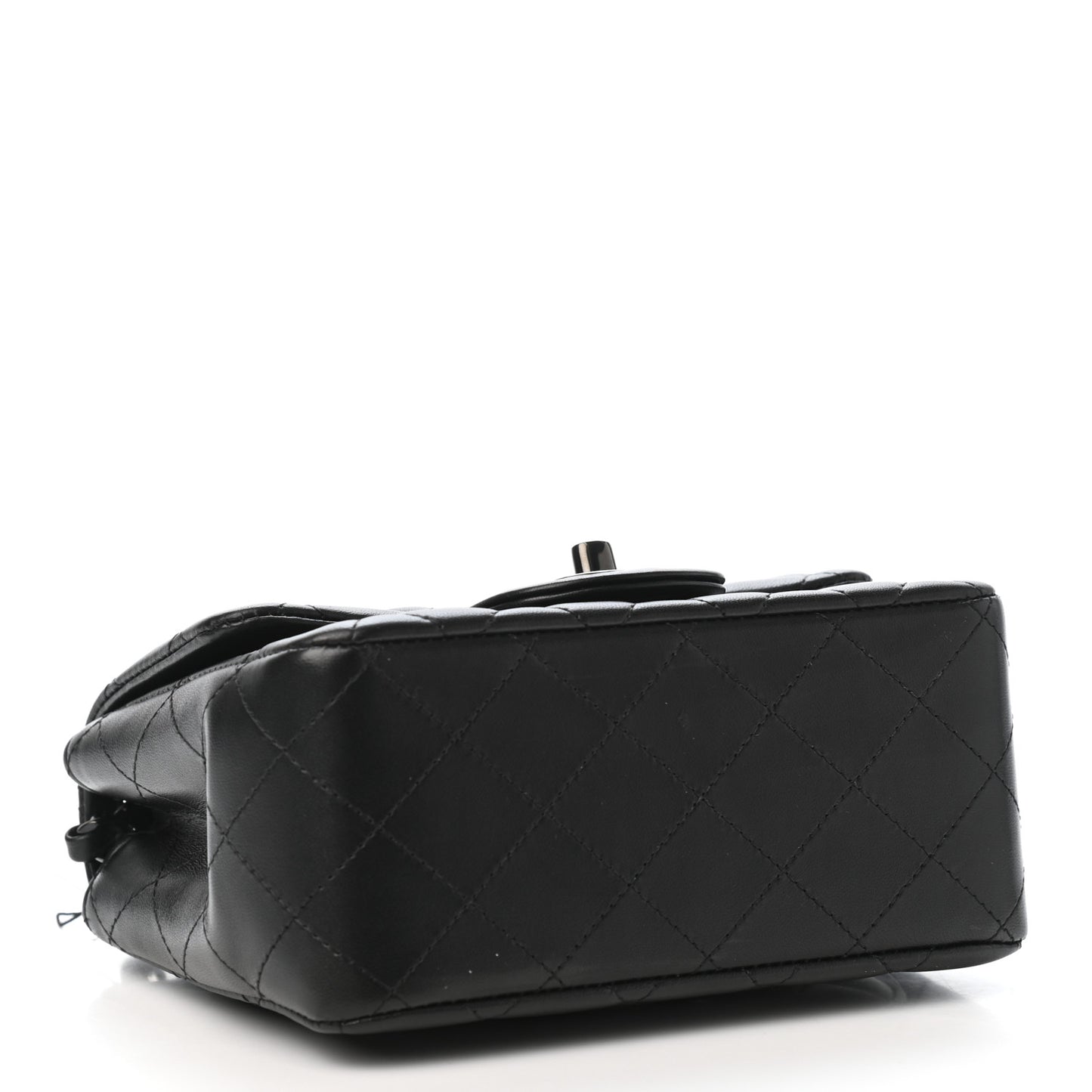 Lambskin Quilted Mini Square Flap So Black