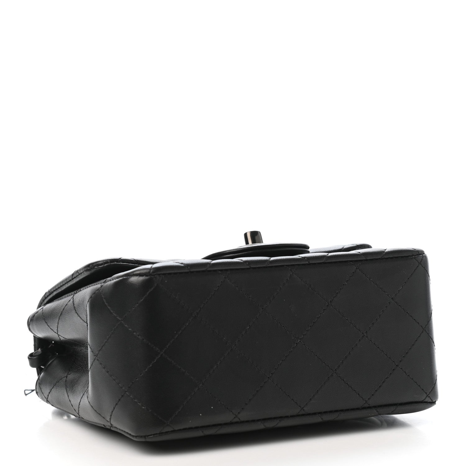 Chanel Lambskin Quilted Mini Square Flap So Black 3 of 4
