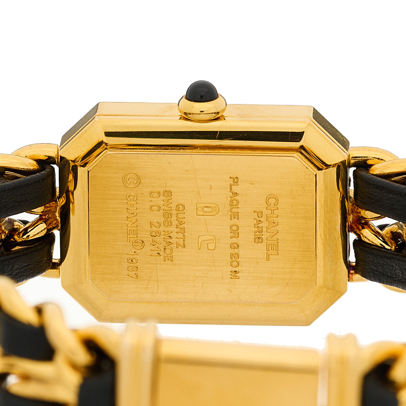 Chanel Stainless Steel Lambskin 20mm Chain Premiere Quartz Watch Gold M 4 of 4