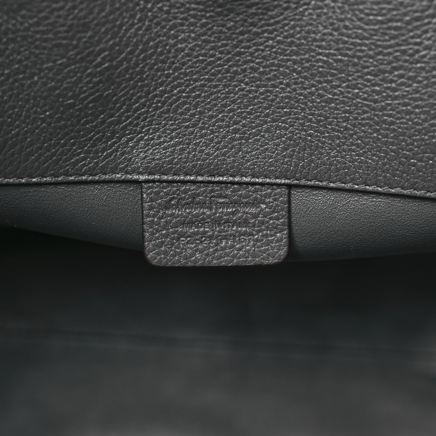 Salvatore Ferragamo Calfskin Studio Bag Dark Grey 7 of 9
