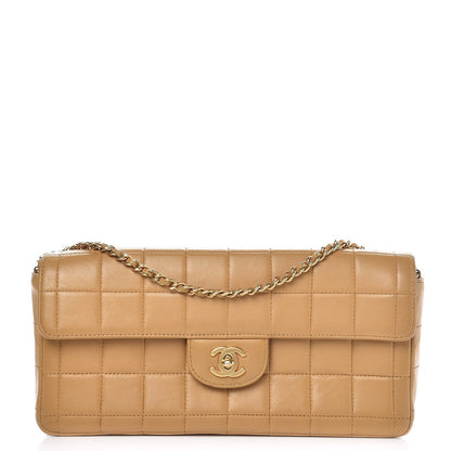 Chanel Lambskin East West Chocolate Bar Flap Beige 1 of 7