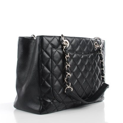 Chanel Caviar Quilted Grand Shopping Tote GST Black 3 of 7