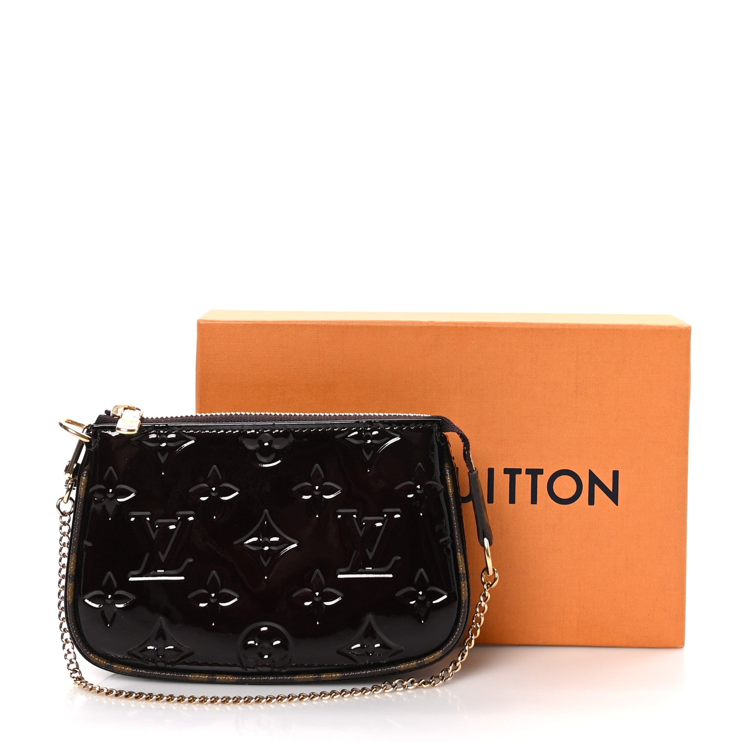 Louis Vuitton Vernis Monogram Mini Pochette Accessories Amarante 10 of 10