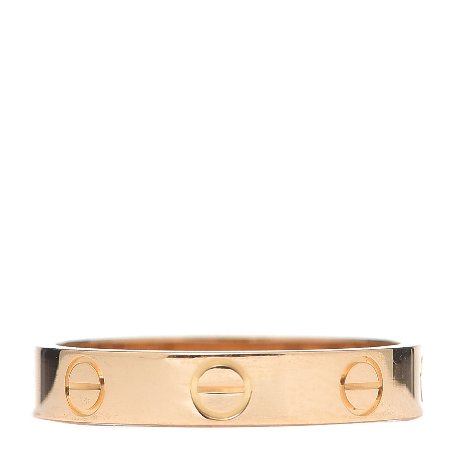 18K Yellow Gold 3.5mm LOVE Wedding Band Ring 53 6.5