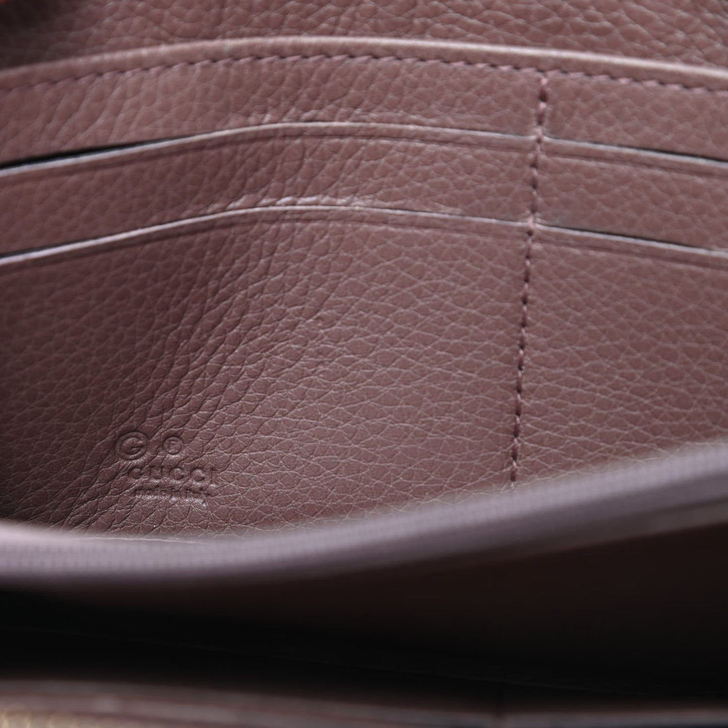 Dollar Calfskin Zip Around Wallet Rosy Phard