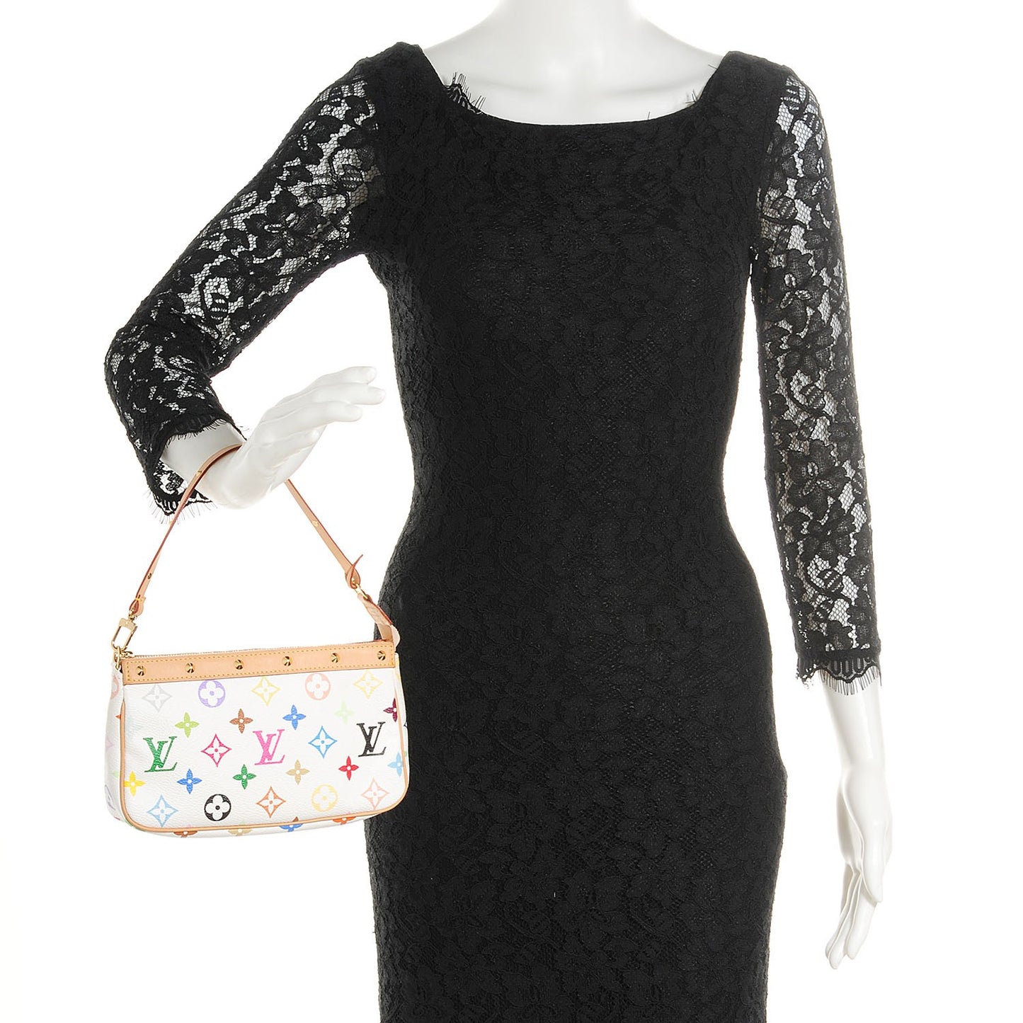 Monogram Multicolor Pochette Accessories White