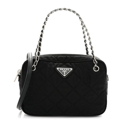 Prada Nylon Tessuto Impuntu Quilted Bandoliera Crossbody Bag Black 1 of 10