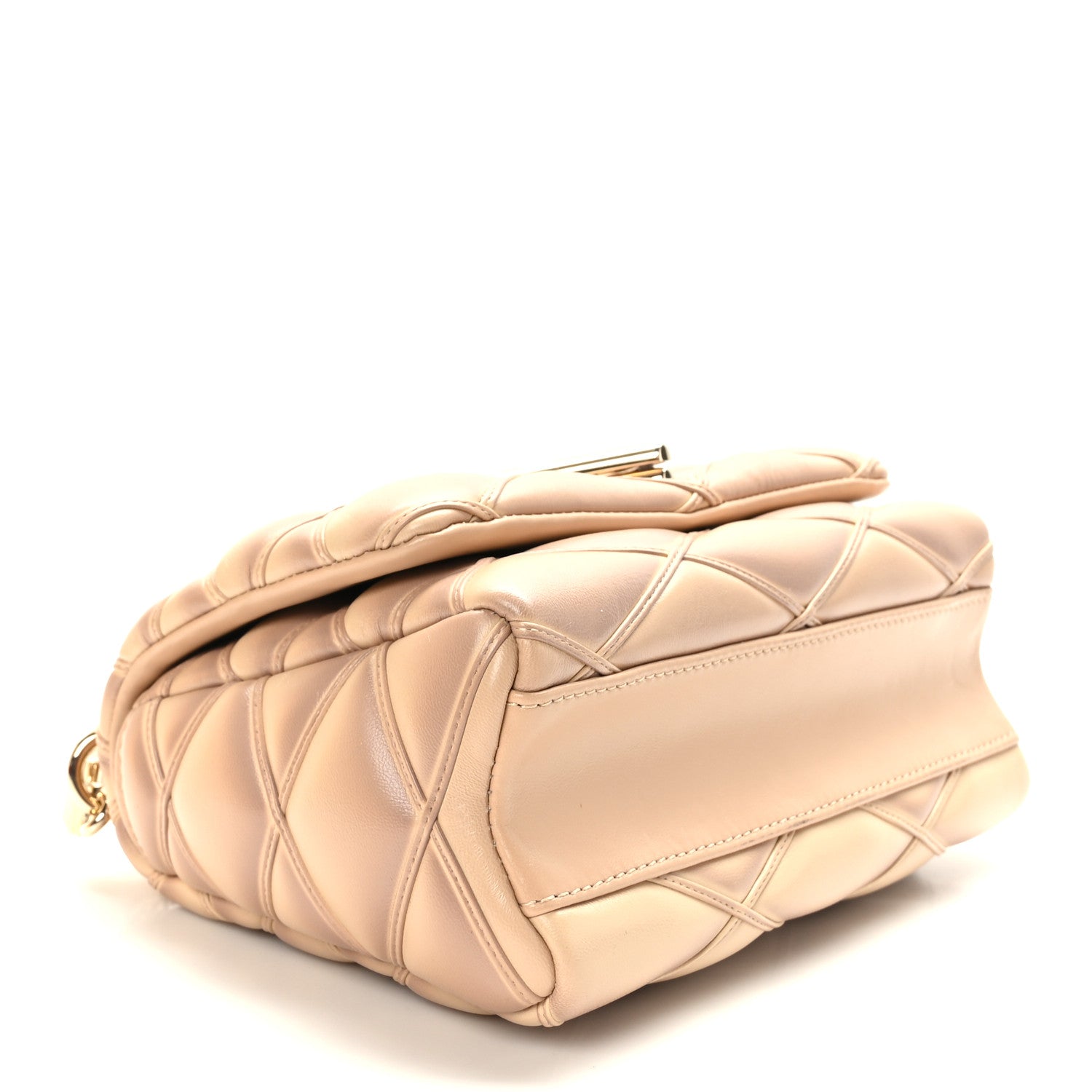 Louis Vuitton Lambskin Malletage Top Handle GO-14 MM Beige Rose 5 of 9
