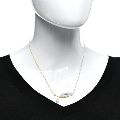 Chanel 18K White Yellow Gold Diamond Etoile Filante Necklace 2 of 4