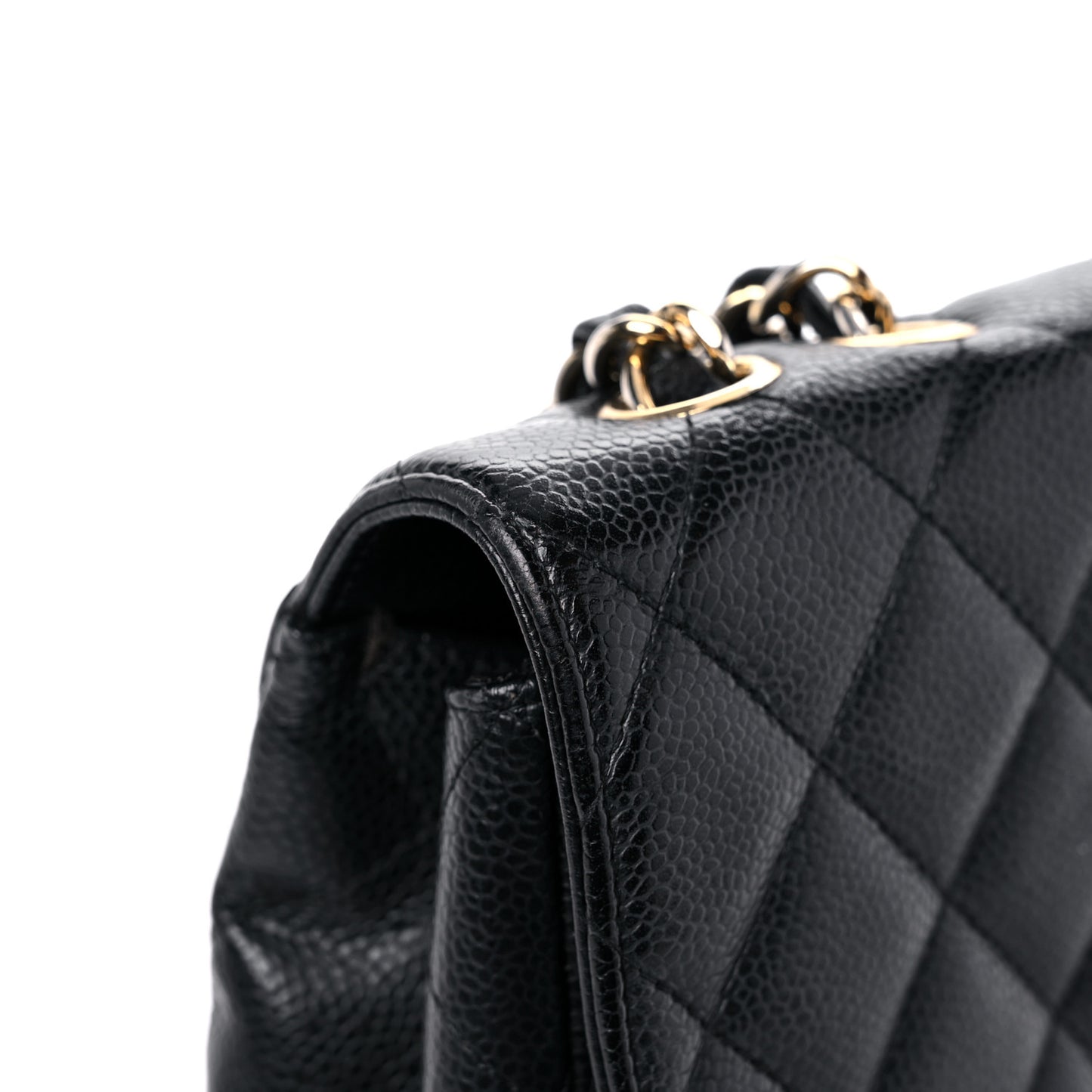 Caviar Quilted Jumbo Single Flap Black