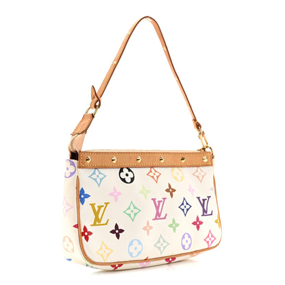 Louis Vuitton Monogram Multicolor Pochette Accessories White 3 of 15