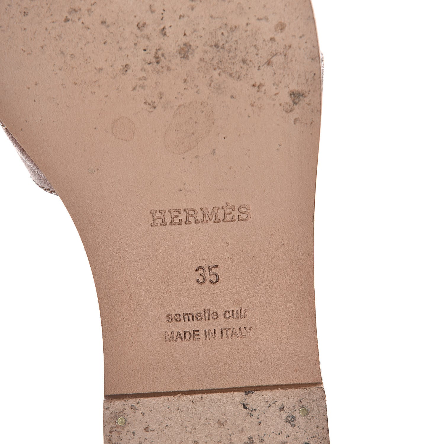 Hermes Box Calfskin Oran Sandals 35 Gold 6 of 8