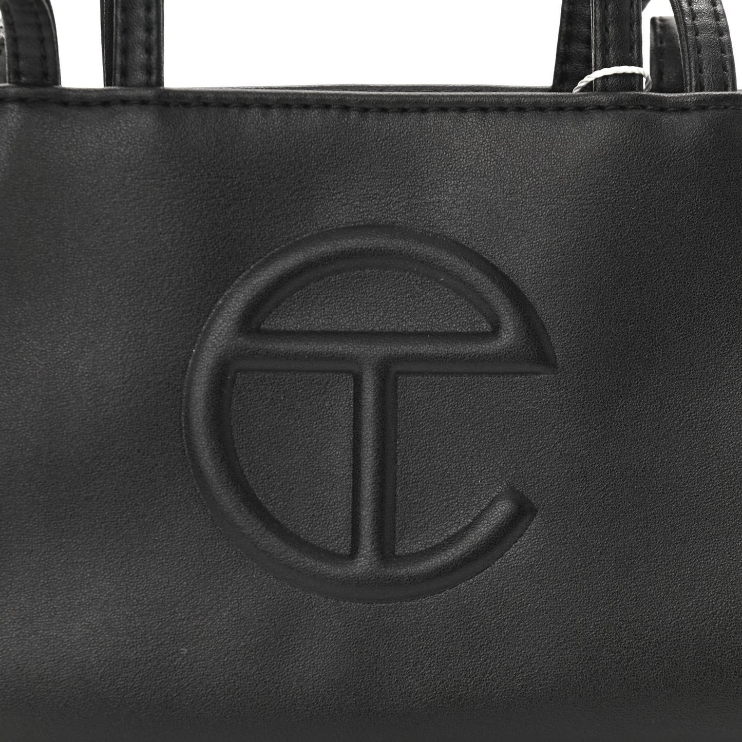 Vegan Leather Small Shopping Bag Black
