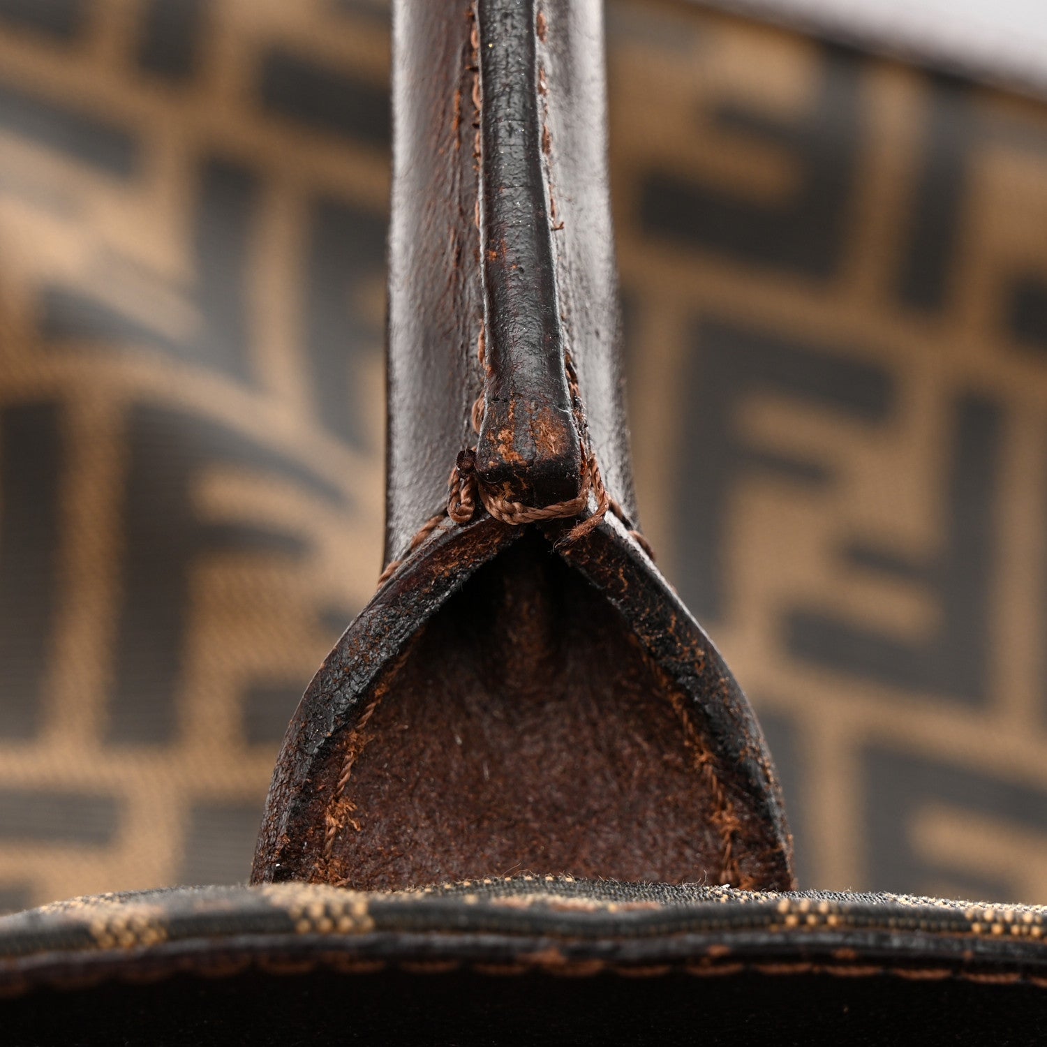 Fendi Zucca Calfskin Shopping Tote Tobacco 13 of 15