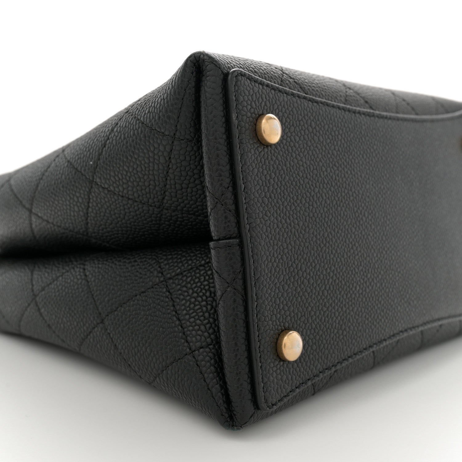 Chanel Grained Calfskin Stitched Small Drawstring Bag Black 9 of 10