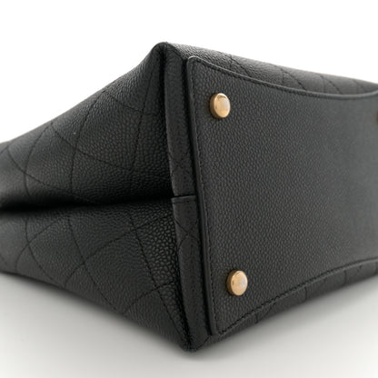 Chanel Grained Calfskin Stitched Small Drawstring Bag Black 9 of 10