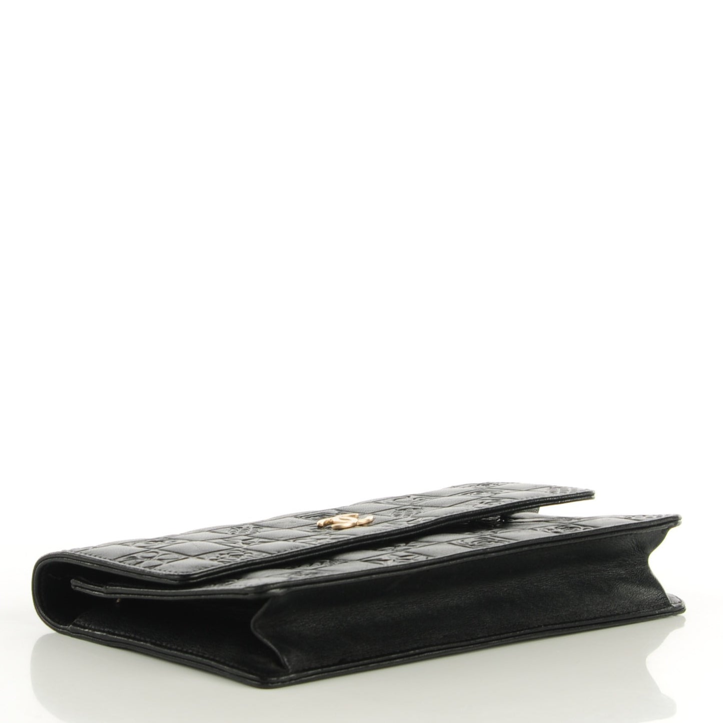 Lambskin Precious Symbols Wallet On Chain WOC Black