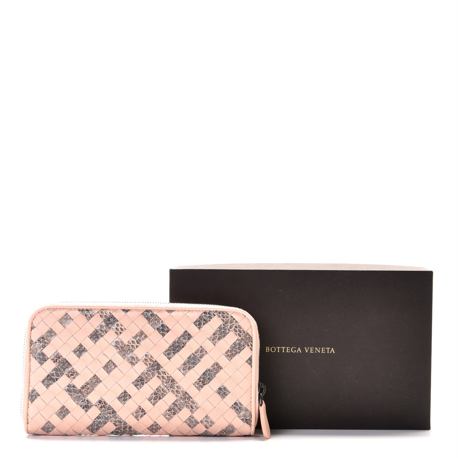 Bottega Veneta Nappa Intrecciato Ayers Zip Around Wallet Flamingo 13 of 13