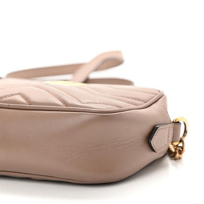 Gucci Calfskin Matelasse Mini GG Marmont Chain Shoulder Bag Porcelain Rose 10 of 11