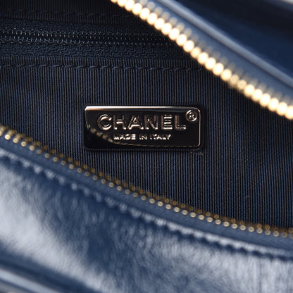 Chanel Sequin Calfskin Small Gabrielle Hobo Navy Blue White 6 of 11