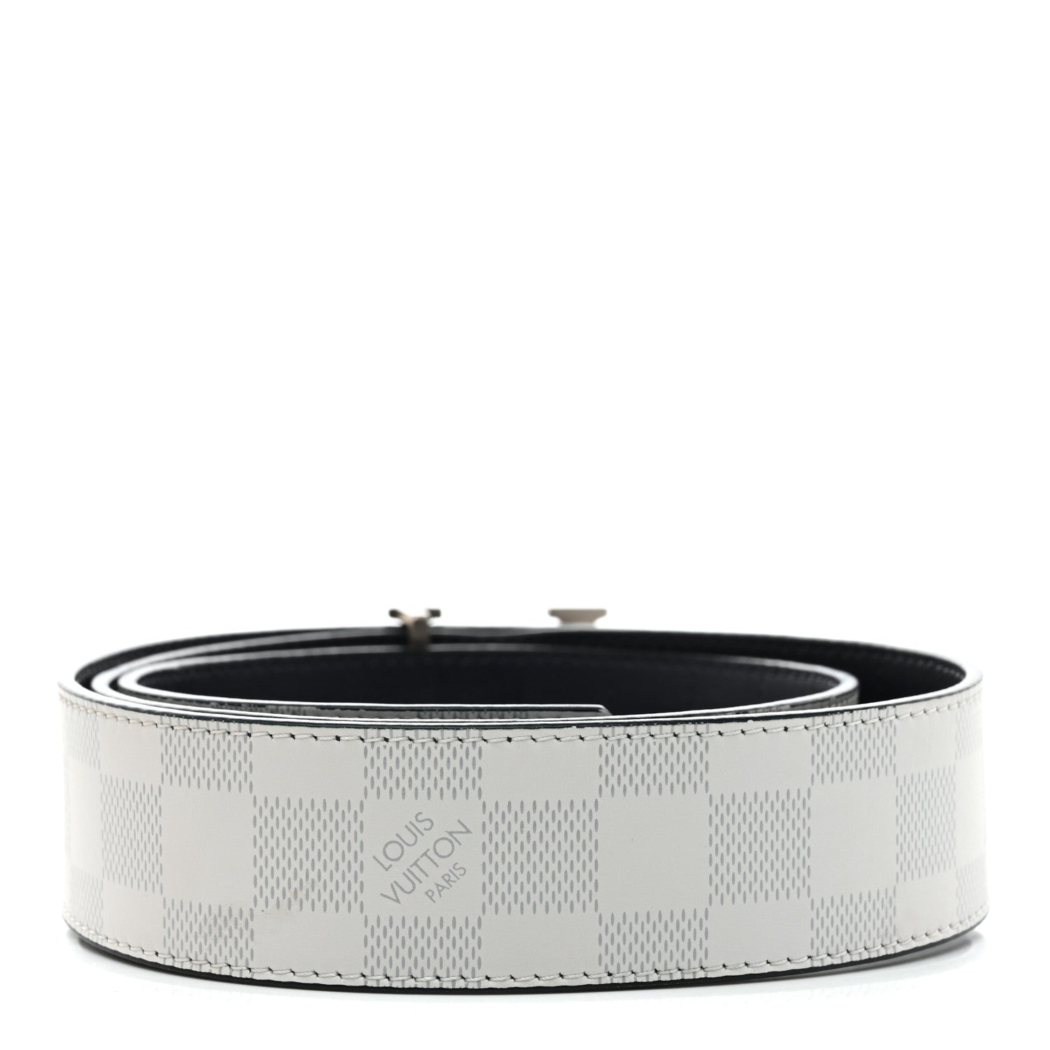 Louis Vuitton Damier Graphite Damier Infini 40mm LV Initiales Reversible Belt 95 38 Gray Black 3 of 7