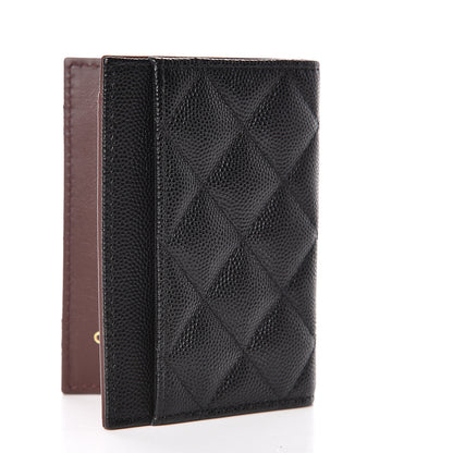 Chanel Caviar Quilted Card Holder Wallet Black 3 of 9