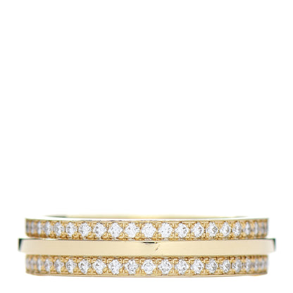 Tiffany 18K Yellow Gold Diamond Narrow T Two Pave Ring 50 5.5 3 of 5